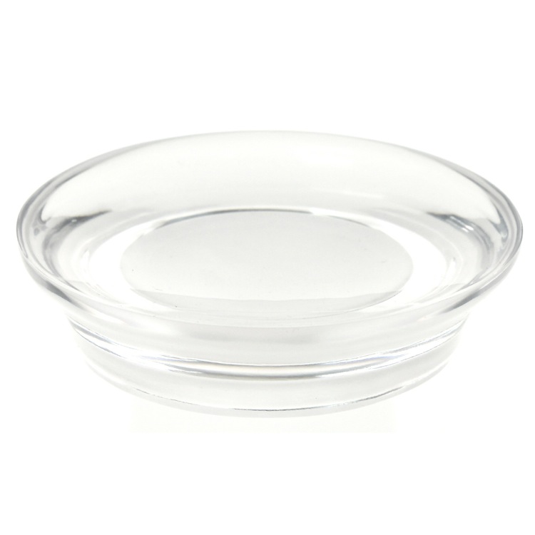 Soap Dish, Gedy AU11-00, Round Soap Dish Made From Thermoplastic Resins in Transparent Finish